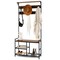 Costway 3-in-1 Coat Rack Industrial Hall Tree Shoe Bench Entryway Storage Shelf with Hooks